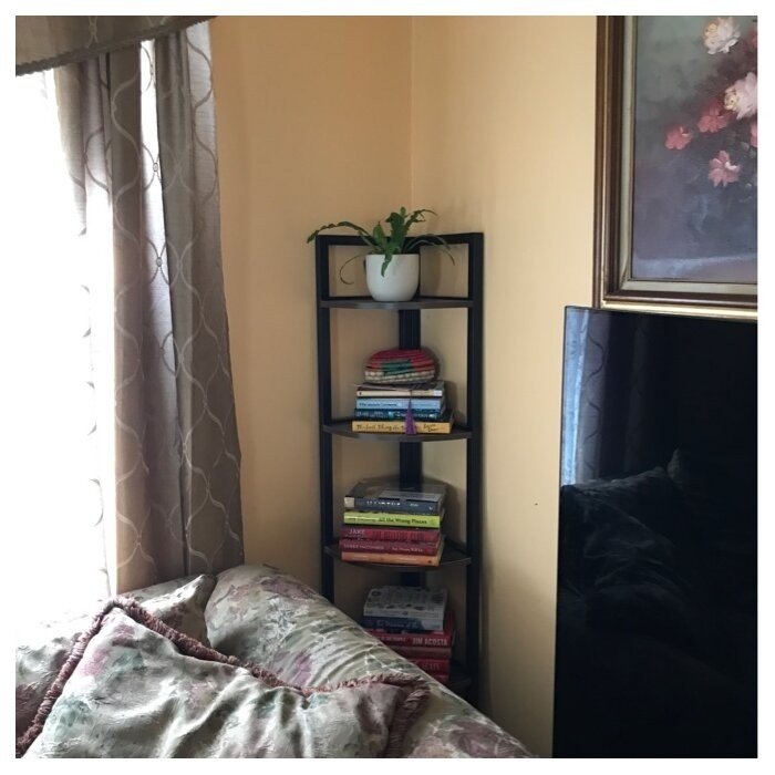 Haseltine 59.05'' H x 10.82'' W Steel Corner Bookcase