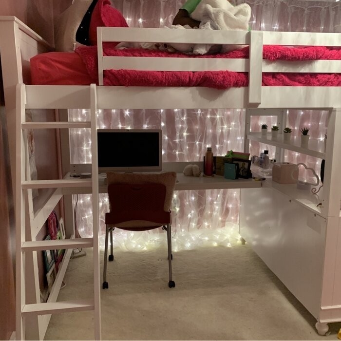 Hedgepeth Solid Wood Loft Bed with Built-in-Desk by Viv + Rae™