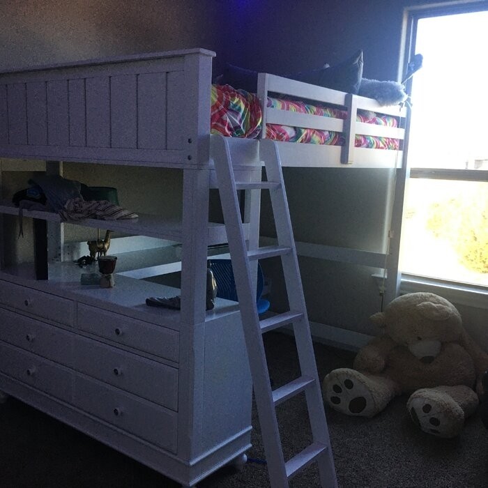 Hedgepeth Solid Wood Loft Bed with Built-in-Desk by Viv + Rae™