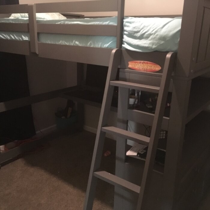 Hedgepeth Solid Wood Loft Bed with Built-in-Desk by Viv + Rae™