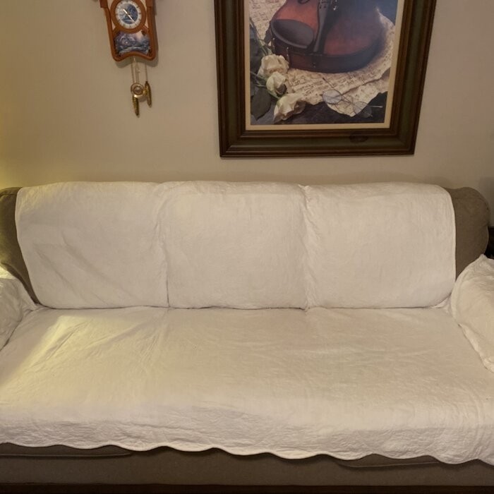Heirloom Quilted Box Cushion Sofa Slipcover