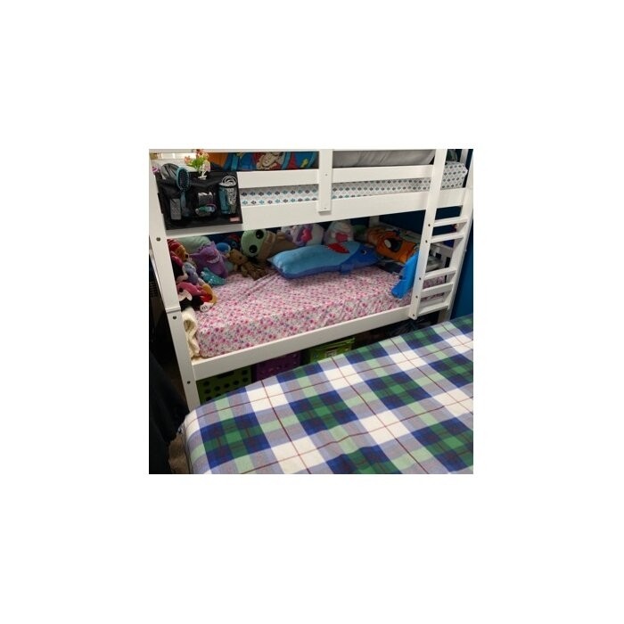 Helzer Twin Over Twin Solid Wood Standard Bunk Bed by Harriet Bee