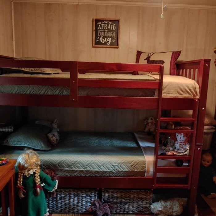 Helzer Twin Over Twin Solid Wood Standard Bunk Bed by Harriet Bee