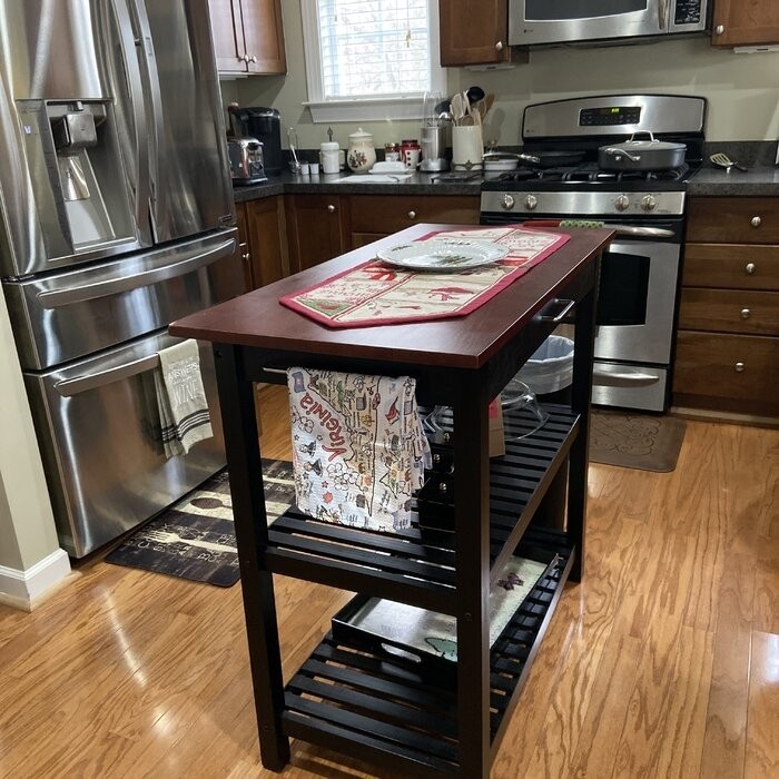 Herriott 40'' Wide Prep Table with Solid Wood Top