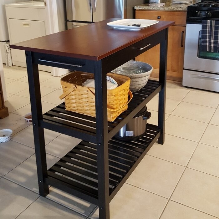 Herriott 40'' Wide Prep Table with Solid Wood Top