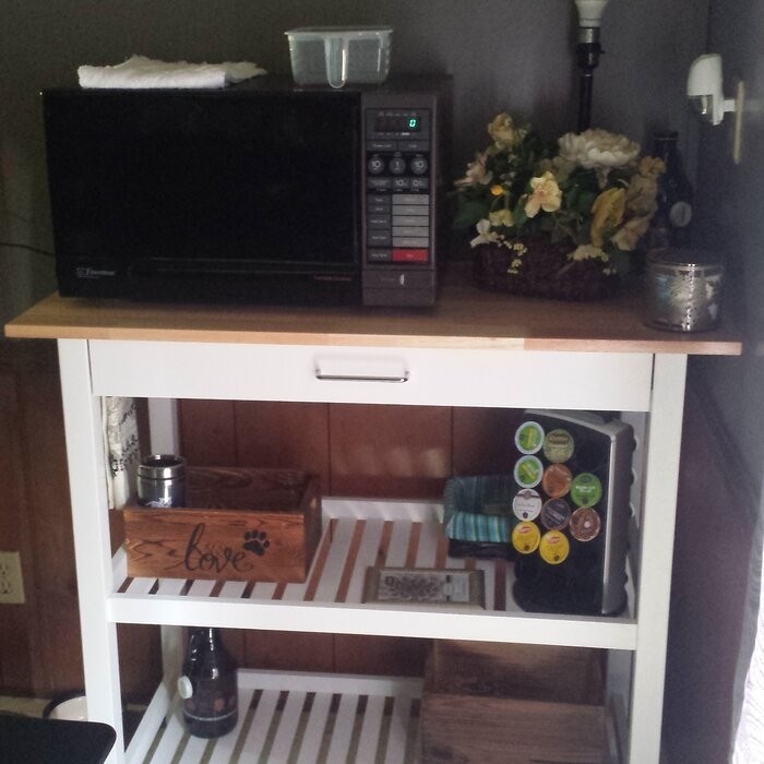 Herriott 40'' Wide Prep Table with Solid Wood Top
