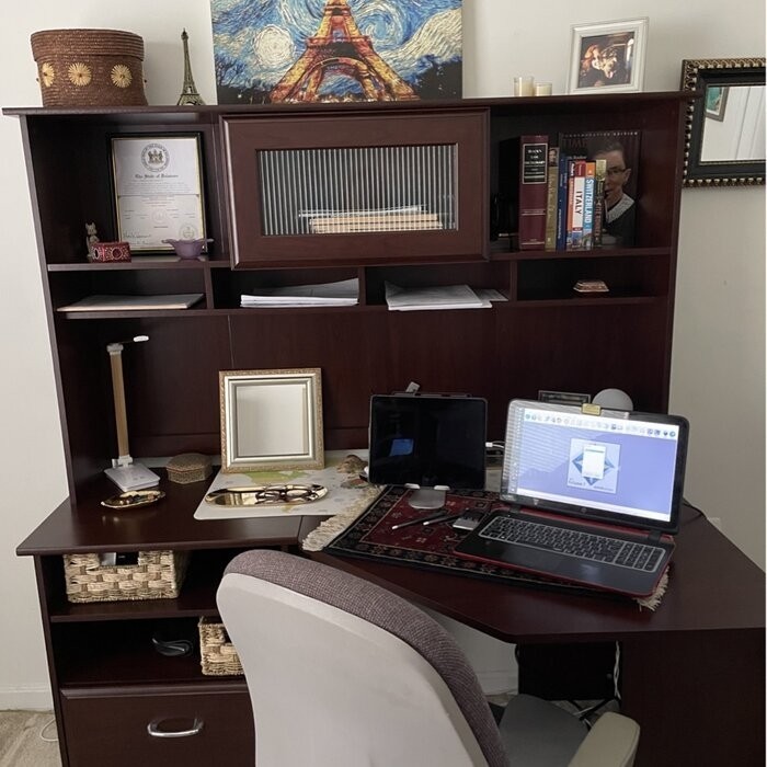 Hillsdale Reversible Corner Desk with Hutch