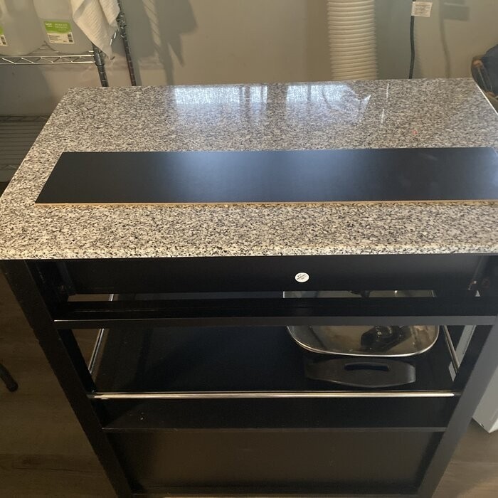 Houchin 30'' Wide Rolling Kitchen Cart with Granite Top