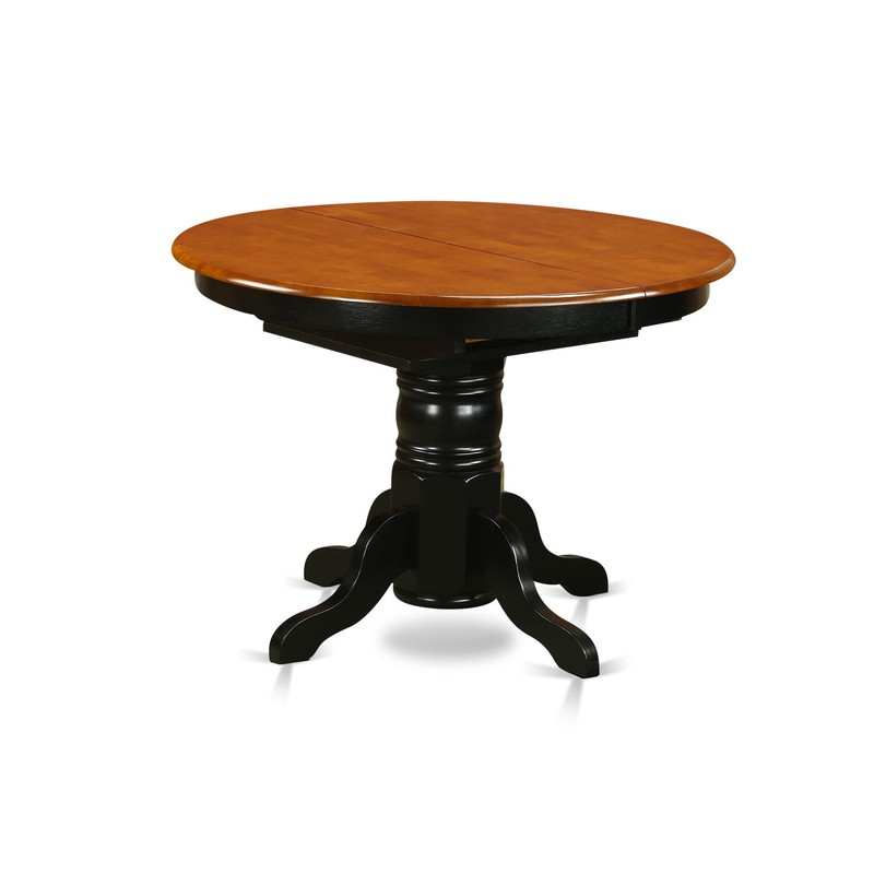 Huse Butterfly Leaf Solid Wood Pedestal Dining Table