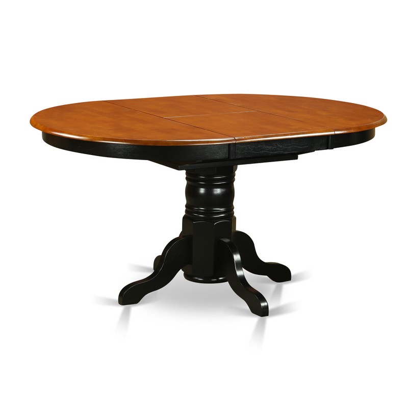 Huse Butterfly Leaf Solid Wood Pedestal Dining Table