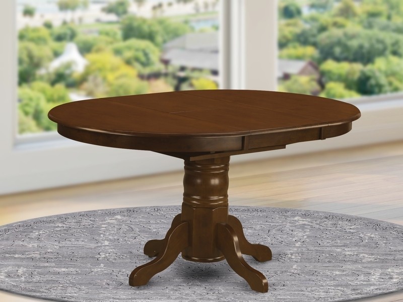 Huse Butterfly Leaf Solid Wood Pedestal Dining Table