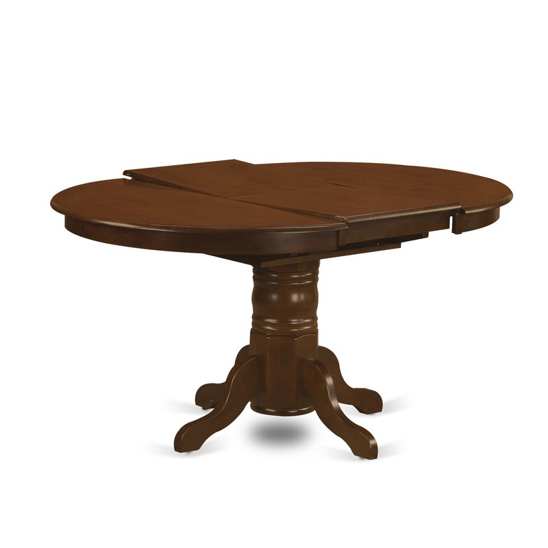 Huse Butterfly Leaf Solid Wood Pedestal Dining Table