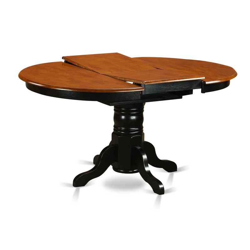 Huse Butterfly Leaf Solid Wood Pedestal Dining Table