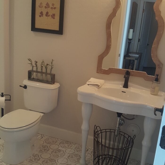 Imperial 29.13" Tall White Vitreous China Circular Console Bathroom Sink with Overflow