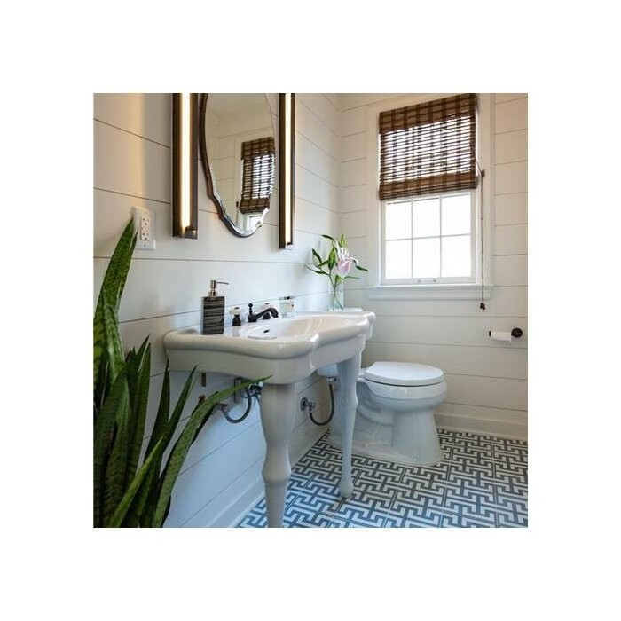 Imperial 29.13" Tall White Vitreous China Circular Console Bathroom Sink with Overflow