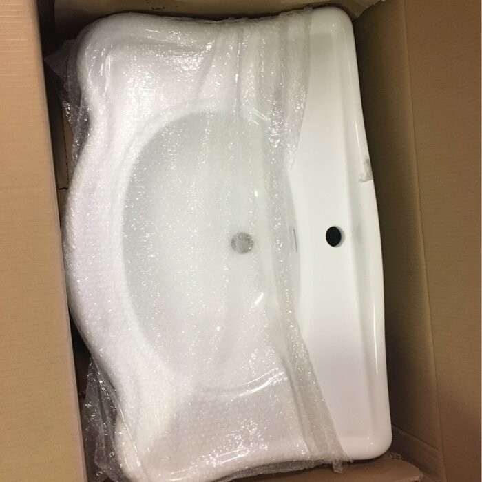 Imperial 29.13" Tall White Vitreous China Circular Console Bathroom Sink with Overflow