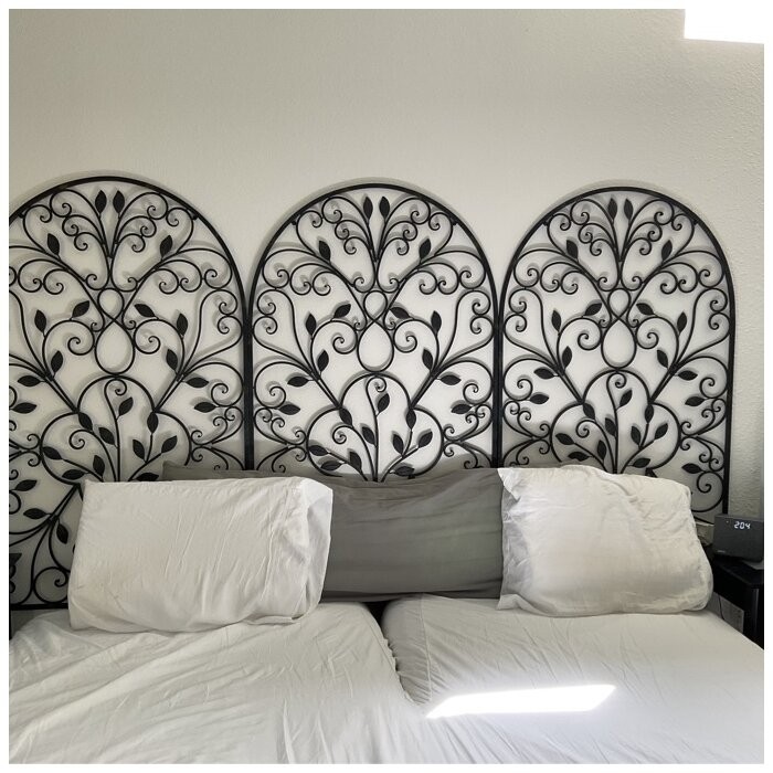 Iron Arched Window Panel Wall Décor