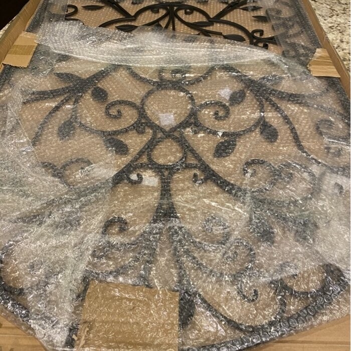 Iron Arched Window Panel Wall Décor