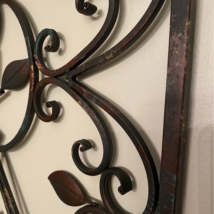 Iron Arched Window Panel Wall Décor