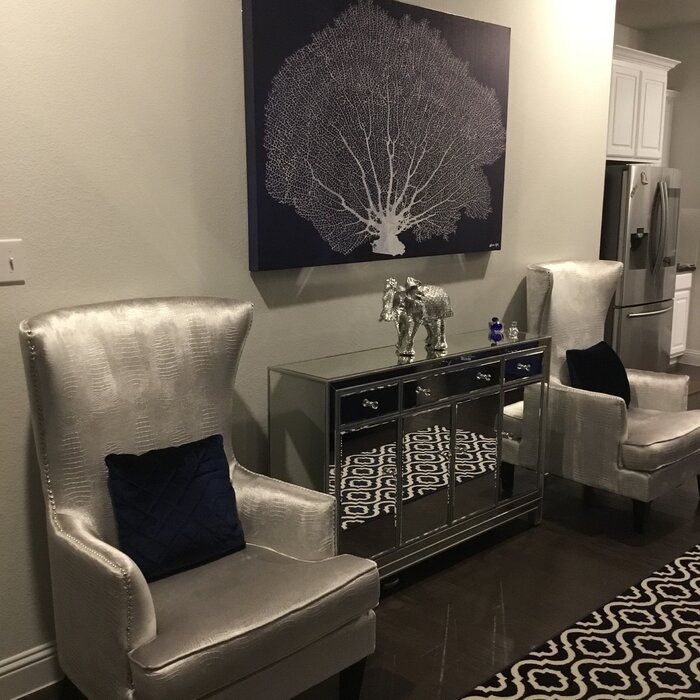 Jacinto 31'' Wide Velvet Wingback Chair