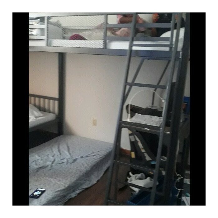 Jamarion Twin Over Twin Over Twin Bunk Bed with Built-in-Desk by Mercury Row® Teen