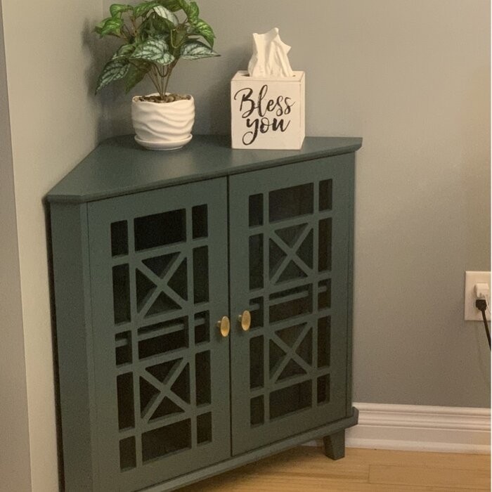 Jason 30'' Tall 2 - Door Corner Accent Cabinet