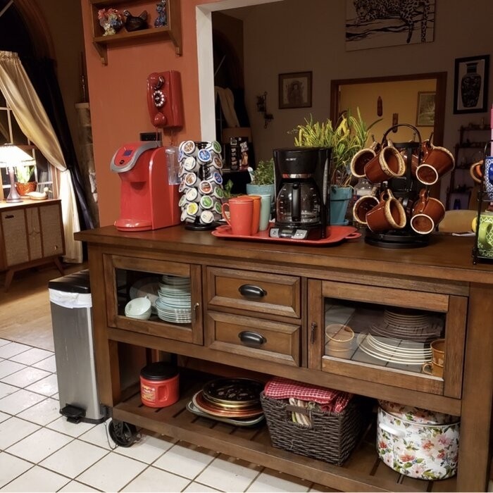 Jayesh 58'' Wide Rolling Kitchen Cart