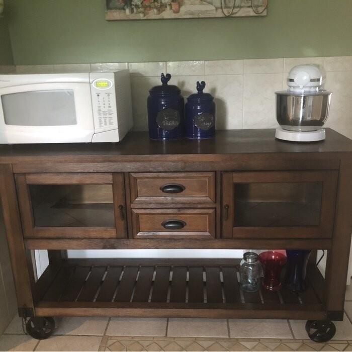 Jayesh 58'' Wide Rolling Kitchen Cart