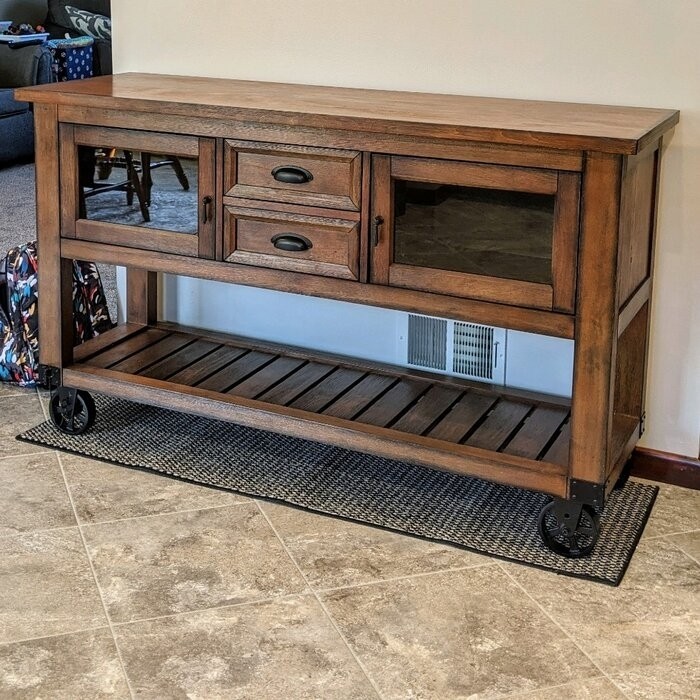 Jayesh 58'' Wide Rolling Kitchen Cart