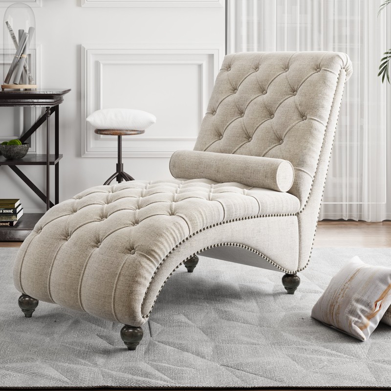 Jessamine Tufted Armless Reclining Chaise Lounge