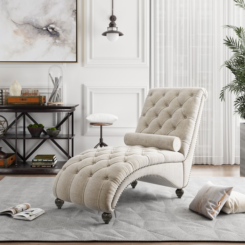 Jessamine Tufted Armless Reclining Chaise Lounge