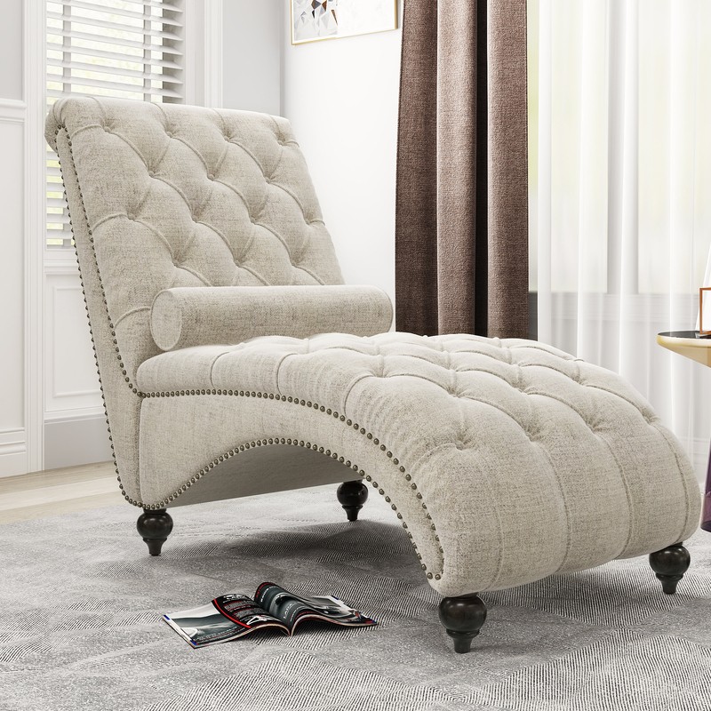 Jessamine Tufted Armless Reclining Chaise Lounge