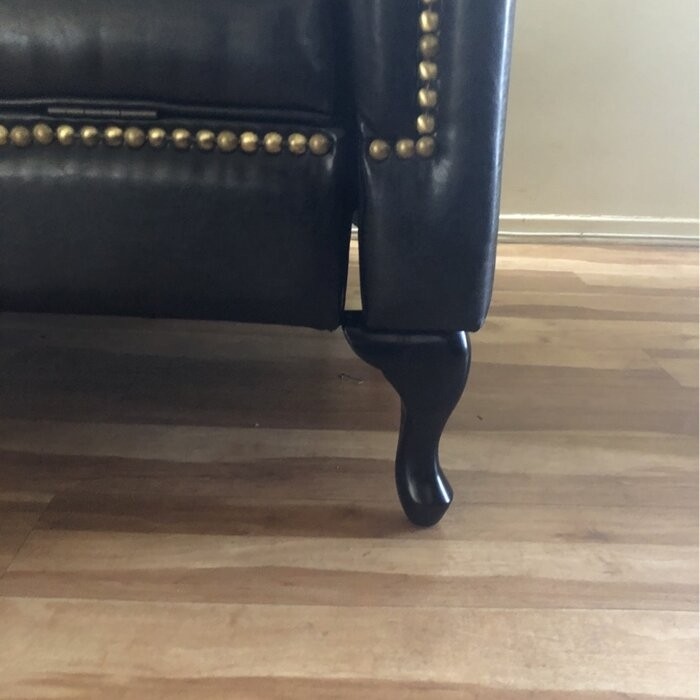Jolie Tufted Faux Leather Right Recessed Arms Chaise Lounge with Storage