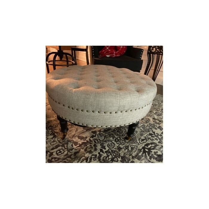 Jordin 34'' Wide Tufted Round Cocktail Ottoman