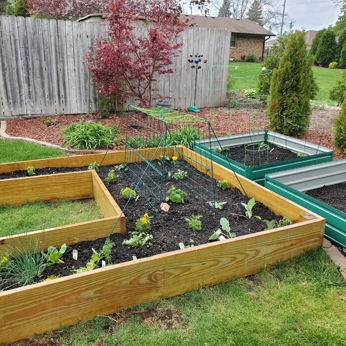 Kadyn 4 ft x 4 ft Galvanized Steel Raised Garden Bed