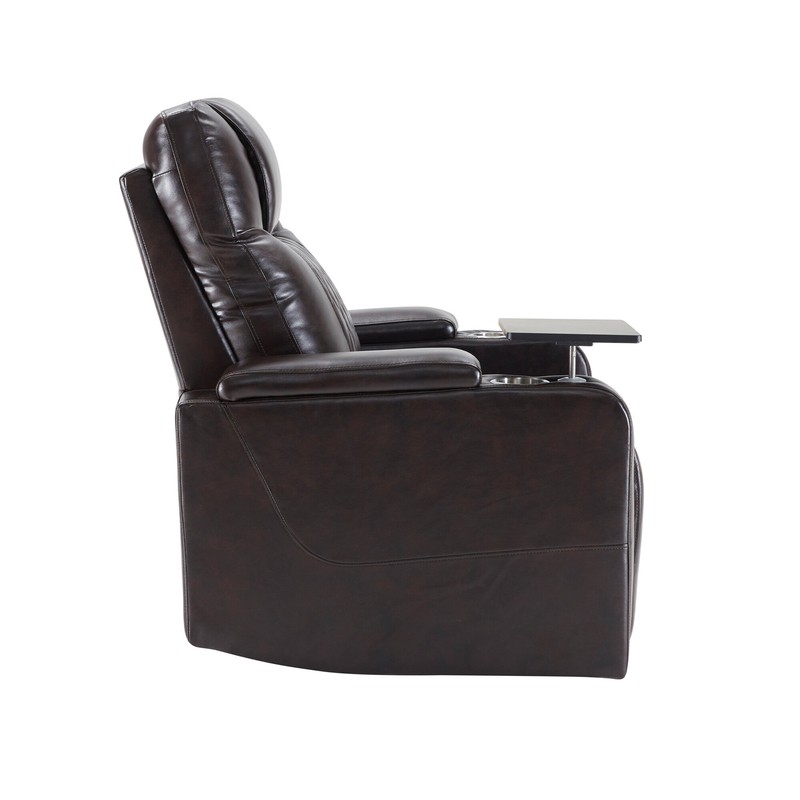 Kamarion 35.8'' Wide Faux Leather Power Swivel Zero Gravity Recliner