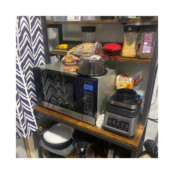 Kaniyah 31.49'' Steel Standard Baker's Rack with Microwave Compatibility