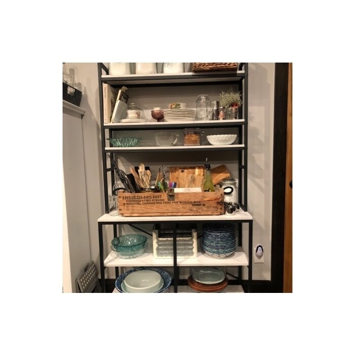 Kaniyah 31.49'' Steel Standard Baker's Rack with Microwave Compatibility