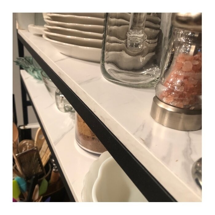 Kaniyah 31.49'' Steel Standard Baker's Rack with Microwave Compatibility