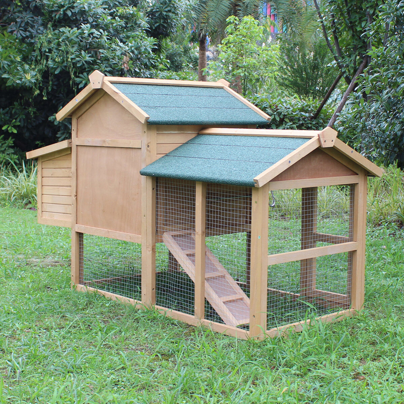 Kasbar Chicken Coop with Roosting Bar For Up To 8 Chickens