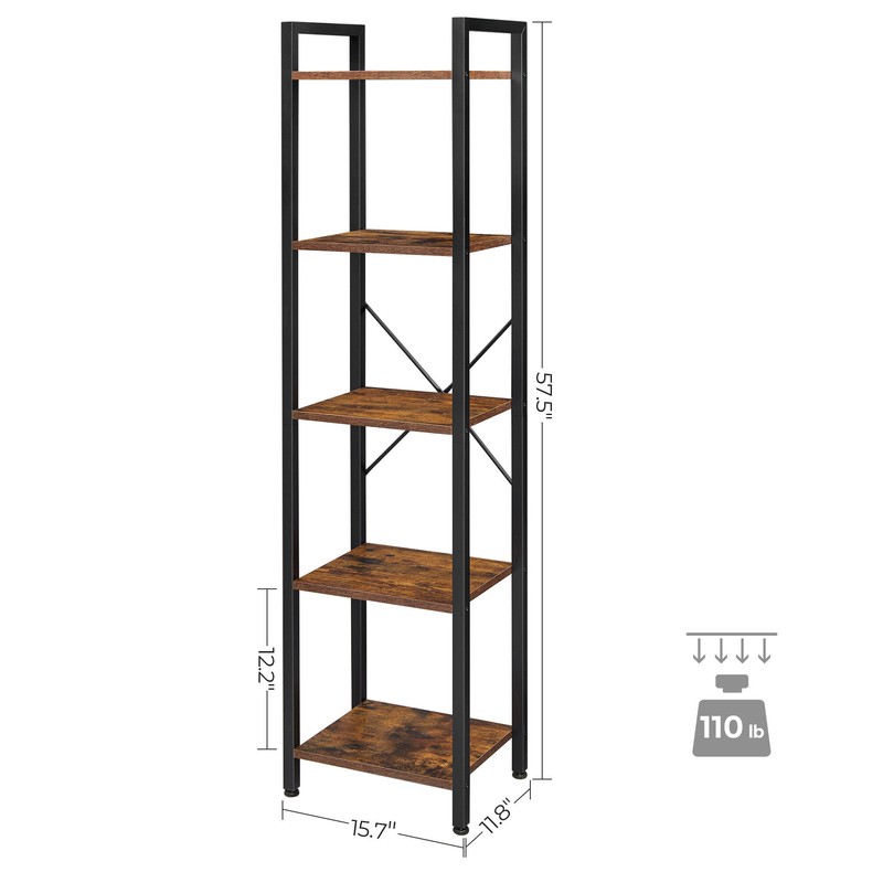 Keemon 15.7'' W Steel Etagere Bookcase