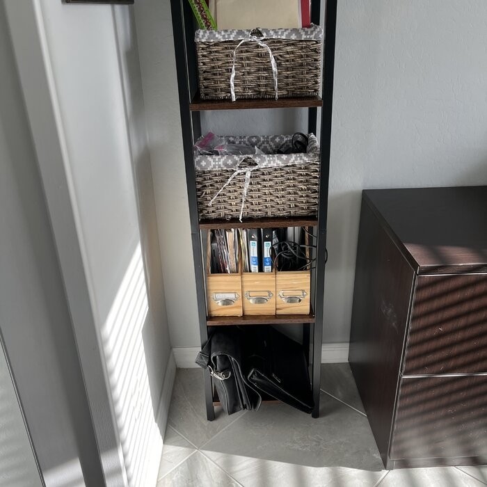 Keemon 15.7'' W Steel Etagere Bookcase