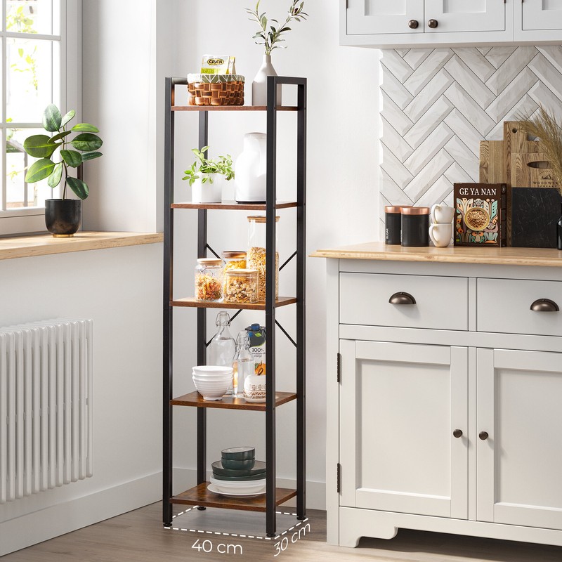Keemon 15.7'' W Steel Etagere Bookcase