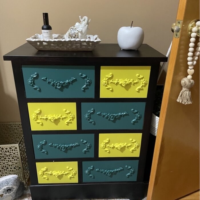 Kova 31'' Tall Solid Wood 8 - Drawer Apothecary Accent Chest