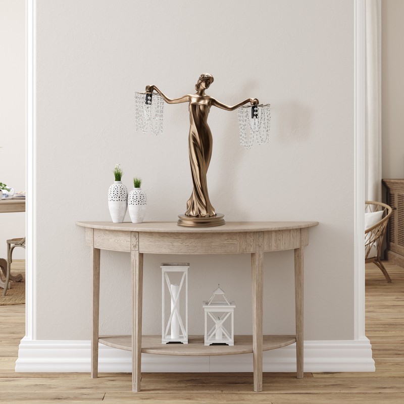 Kuntz Grecian Goddess Beaded 24" Table Lamp