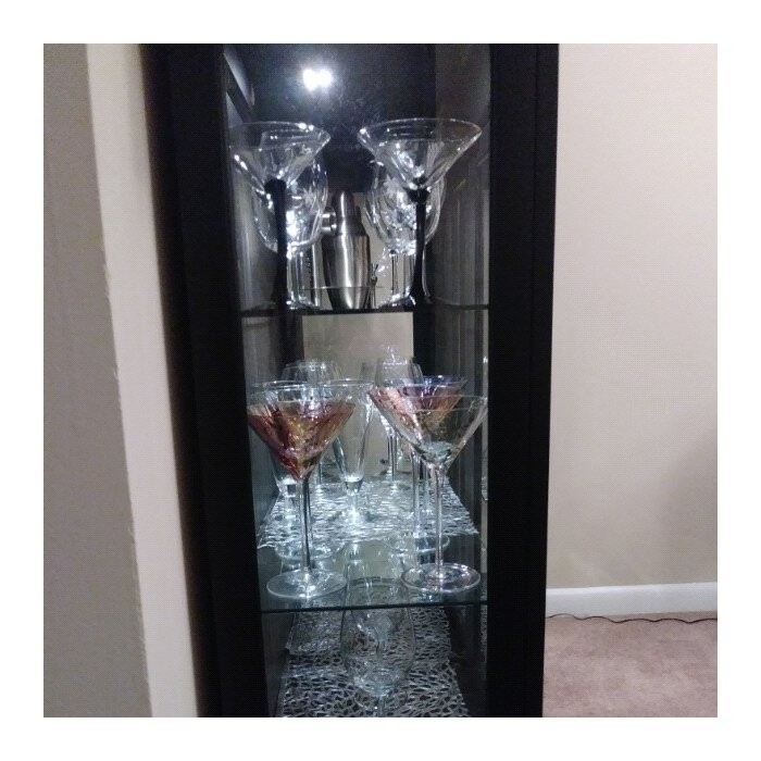 Kyles 38'' Wide Solid Wood Curio Cabinet with Lighting