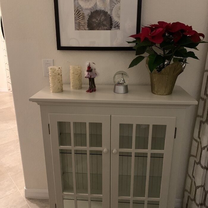 Kyles 38'' Wide Solid Wood Curio Cabinet with Lighting