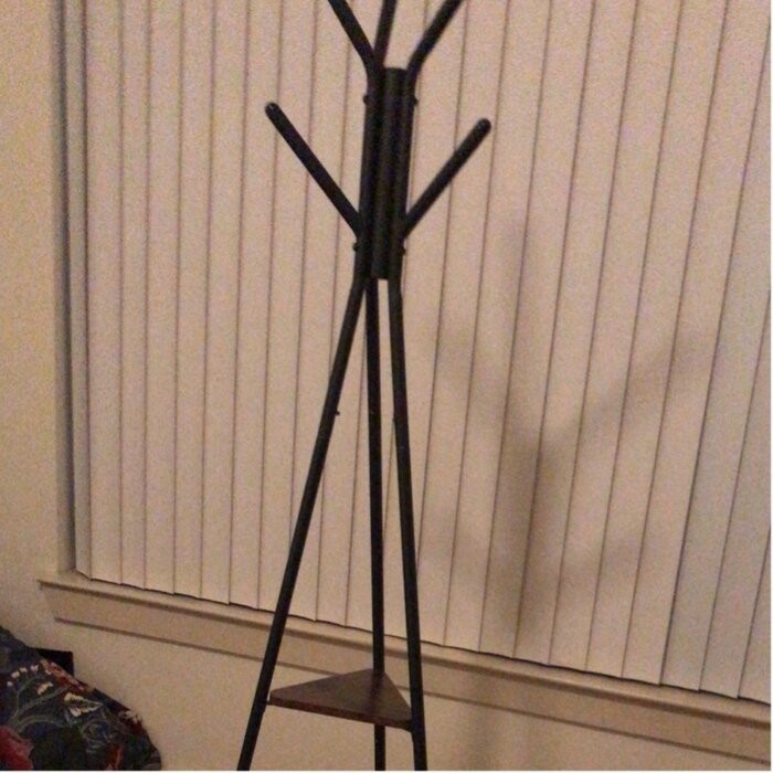 Lakwanzaa 19.3'' Wide Freestanding Coat Rack with Storage