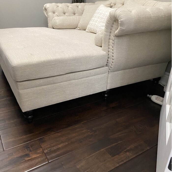 Lamm Tufted Two Flared Arms Chaise Lounge