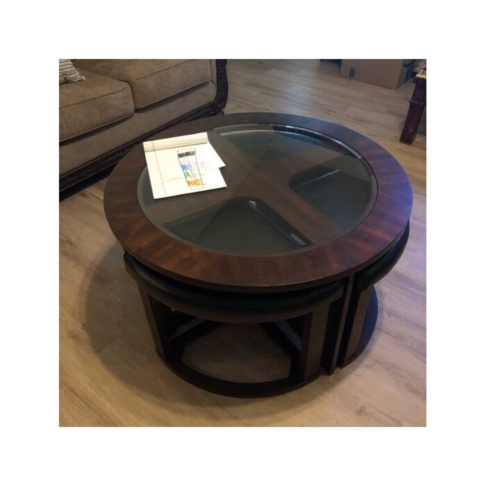 Landaverde Coffee Table with Nested Stools